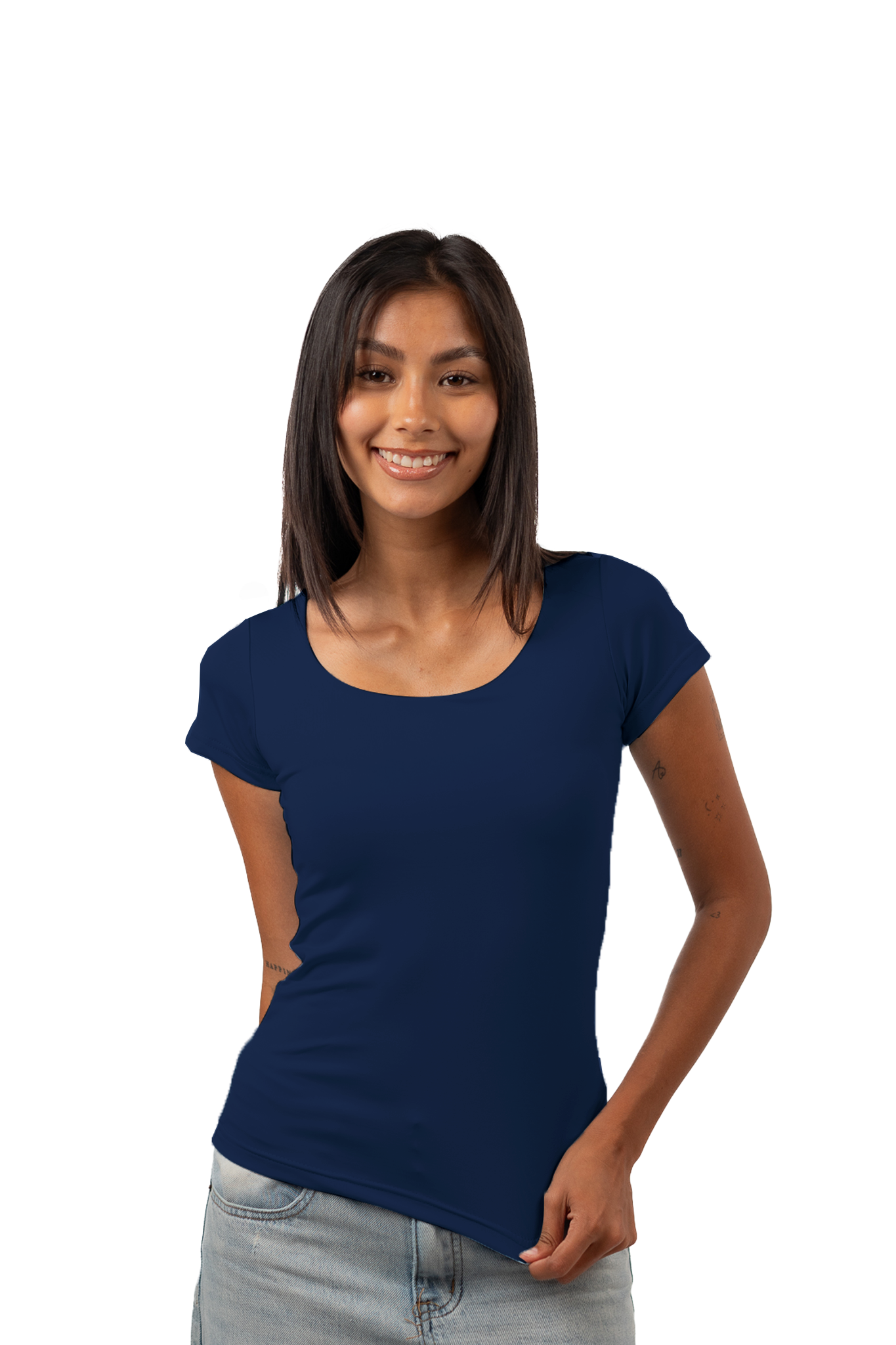 WIDE NECK SHORT SLEEVE CONTOURING TOP