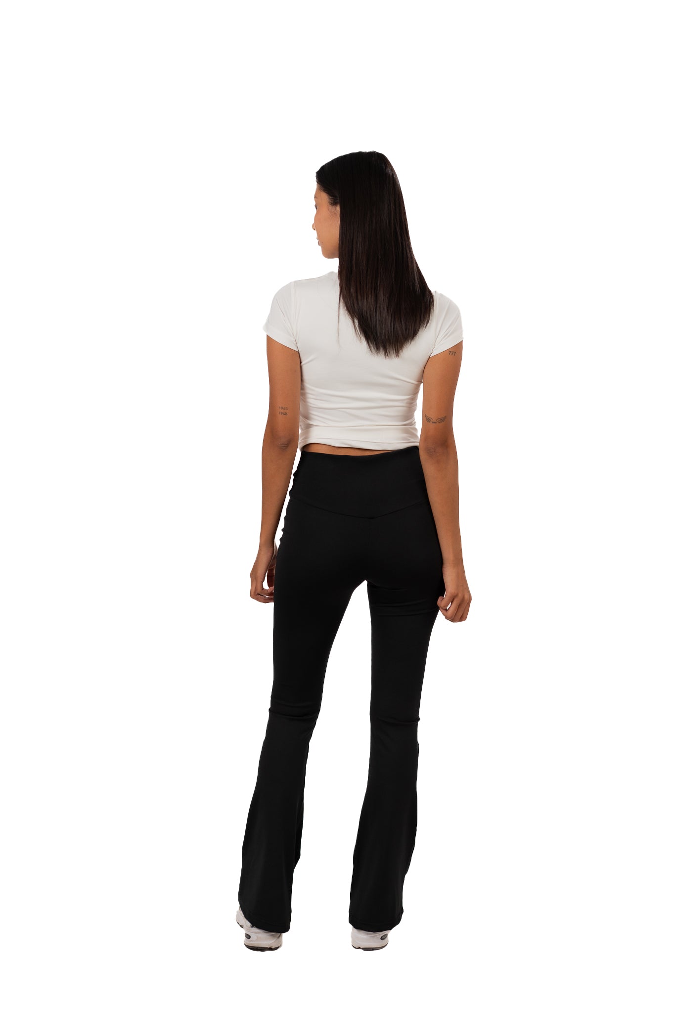 CROSS WAIST FLARED YOGA PANTS