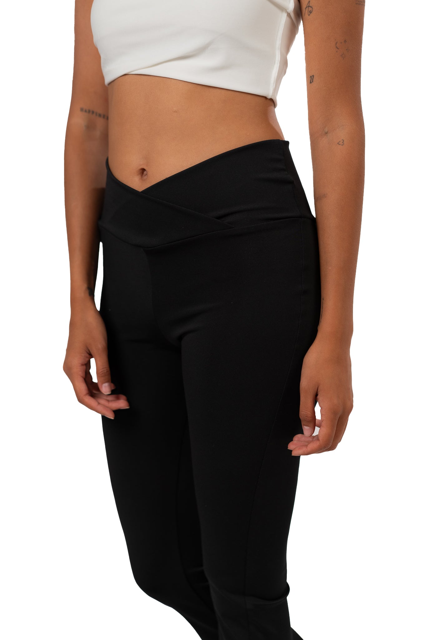 CROSS WAIST FLARED YOGA PANTS