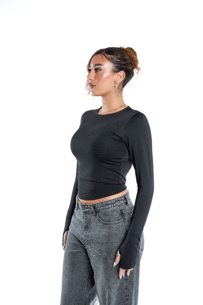 LONG SLEEVE CONTOURING BASIC TOP