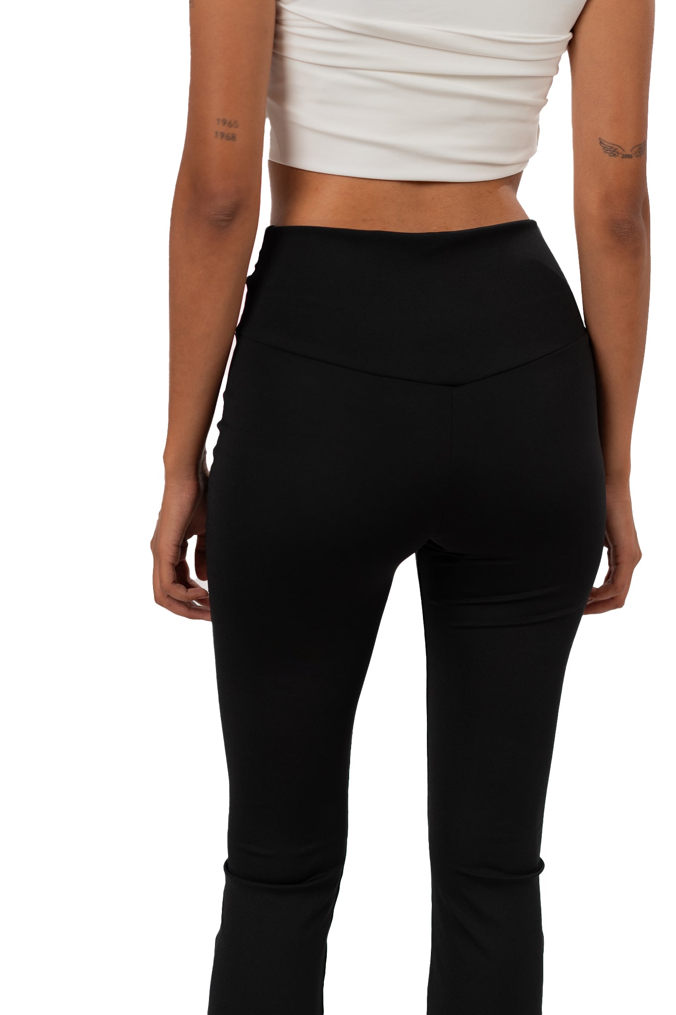 CROSS WAIST FLARED YOGA PANTS